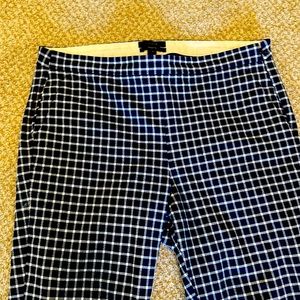 JCrew size 8 Martie stretch pants blue windowpane